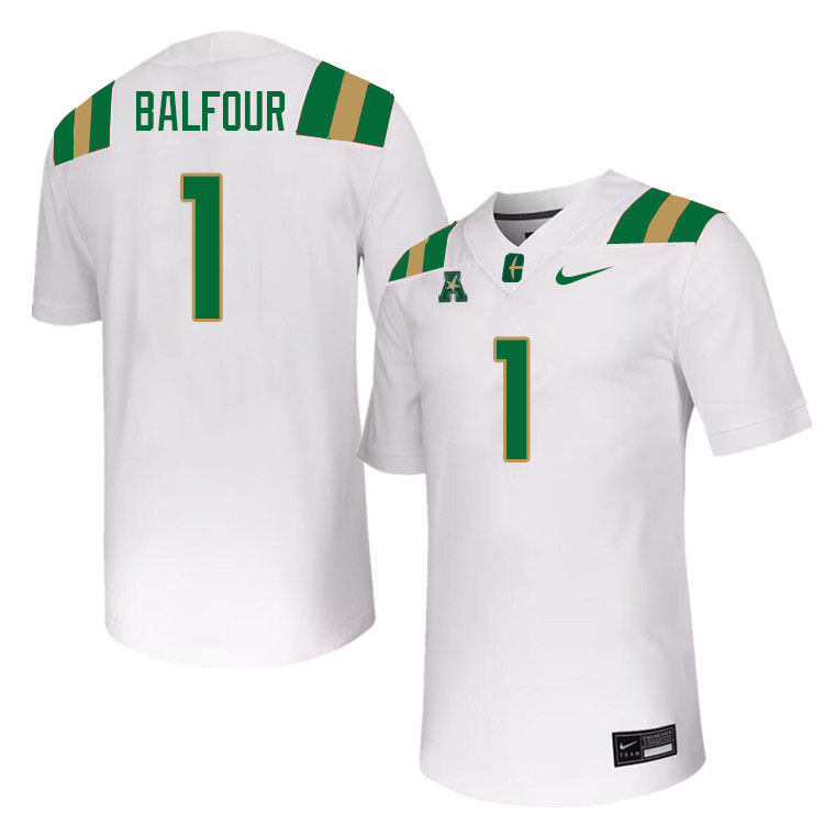 Charlotte 49ers #1 Dontae Balfour College Football Jerseys Stitched Sale-White